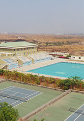 sports fields at D. Y. Patil college